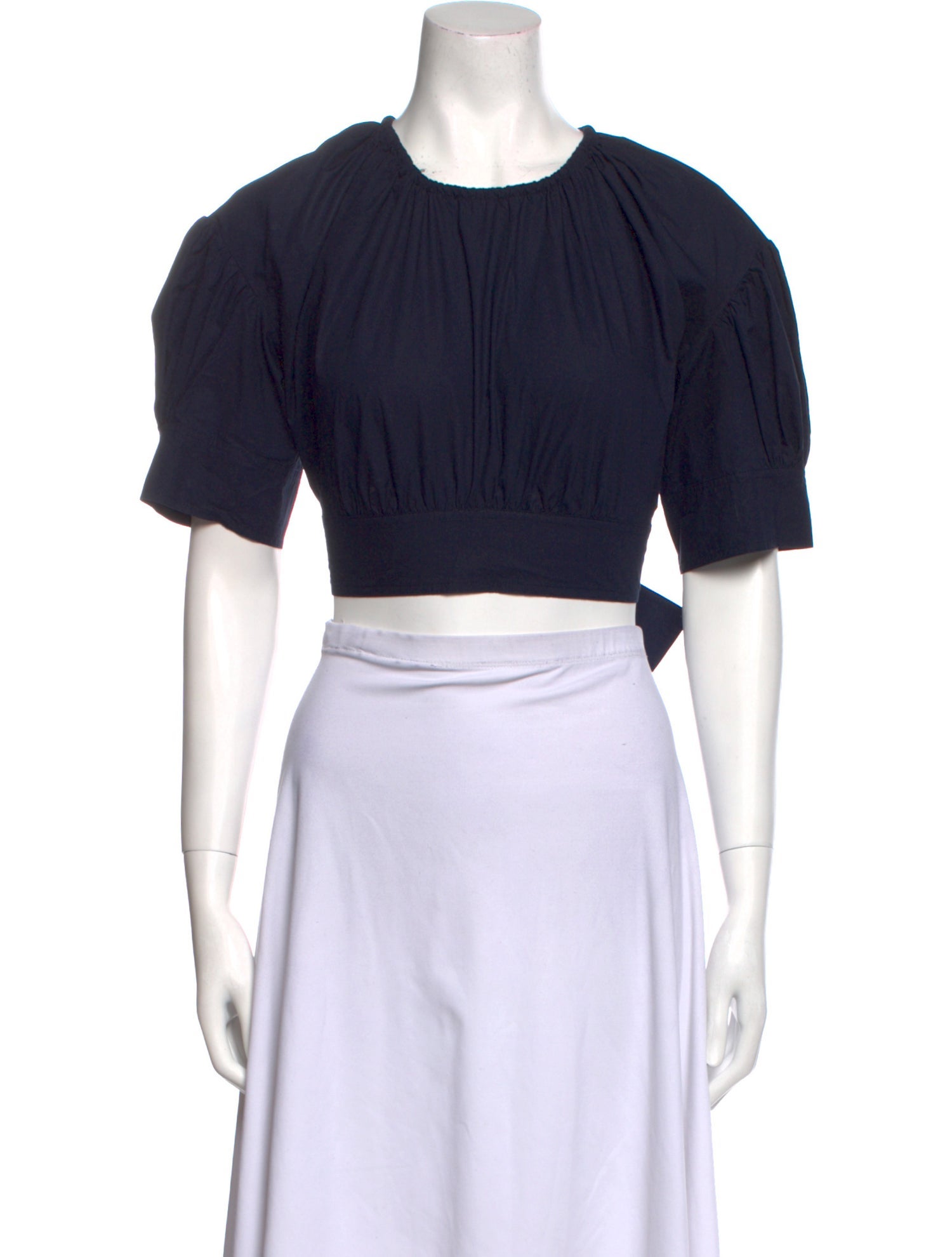 A.L.C. Crew Neck Short Sleeve Crop Top