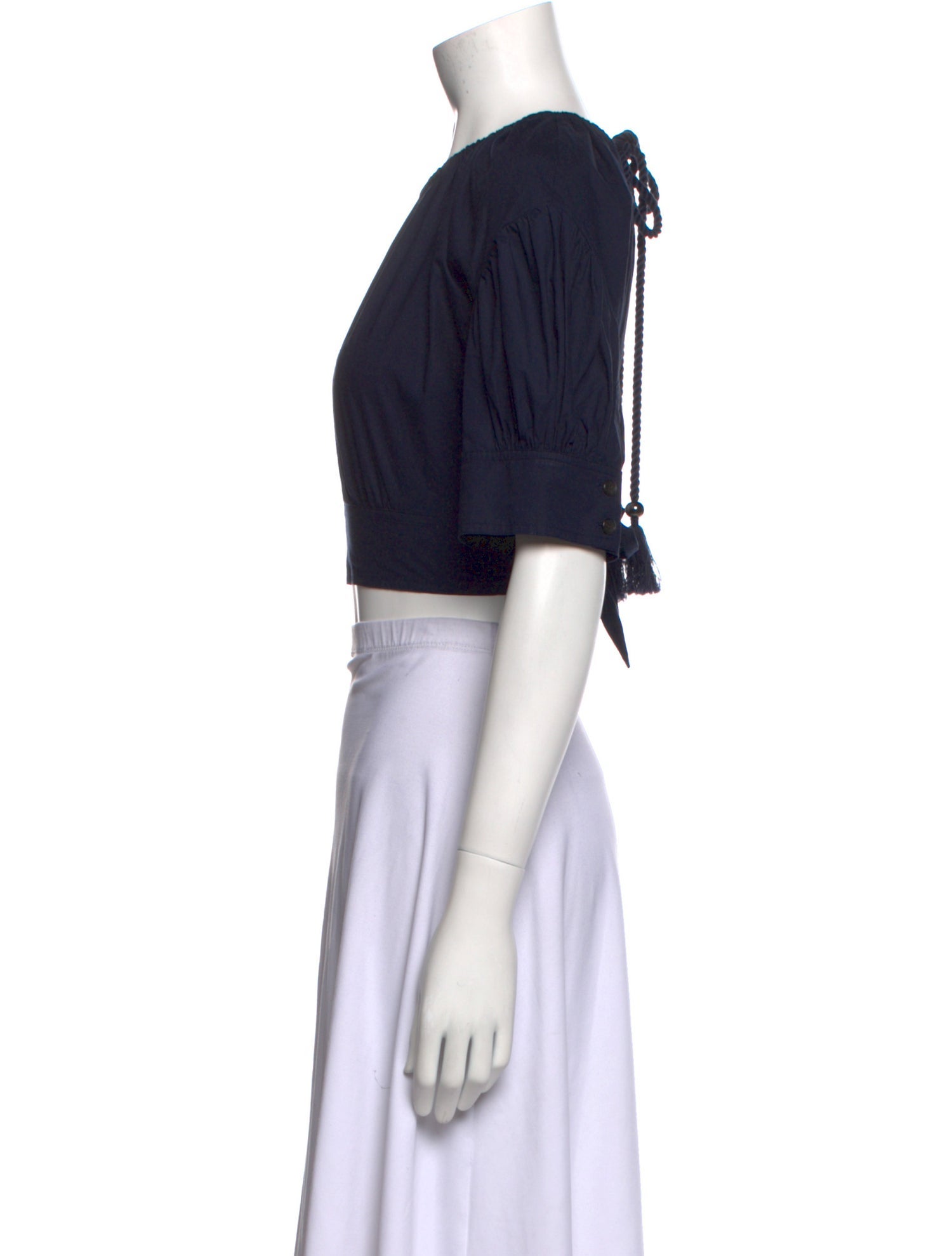 A.L.C. Crew Neck Short Sleeve Crop Top