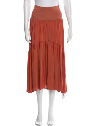 A.L.C. Pleated Accents Midi Length Skirt
