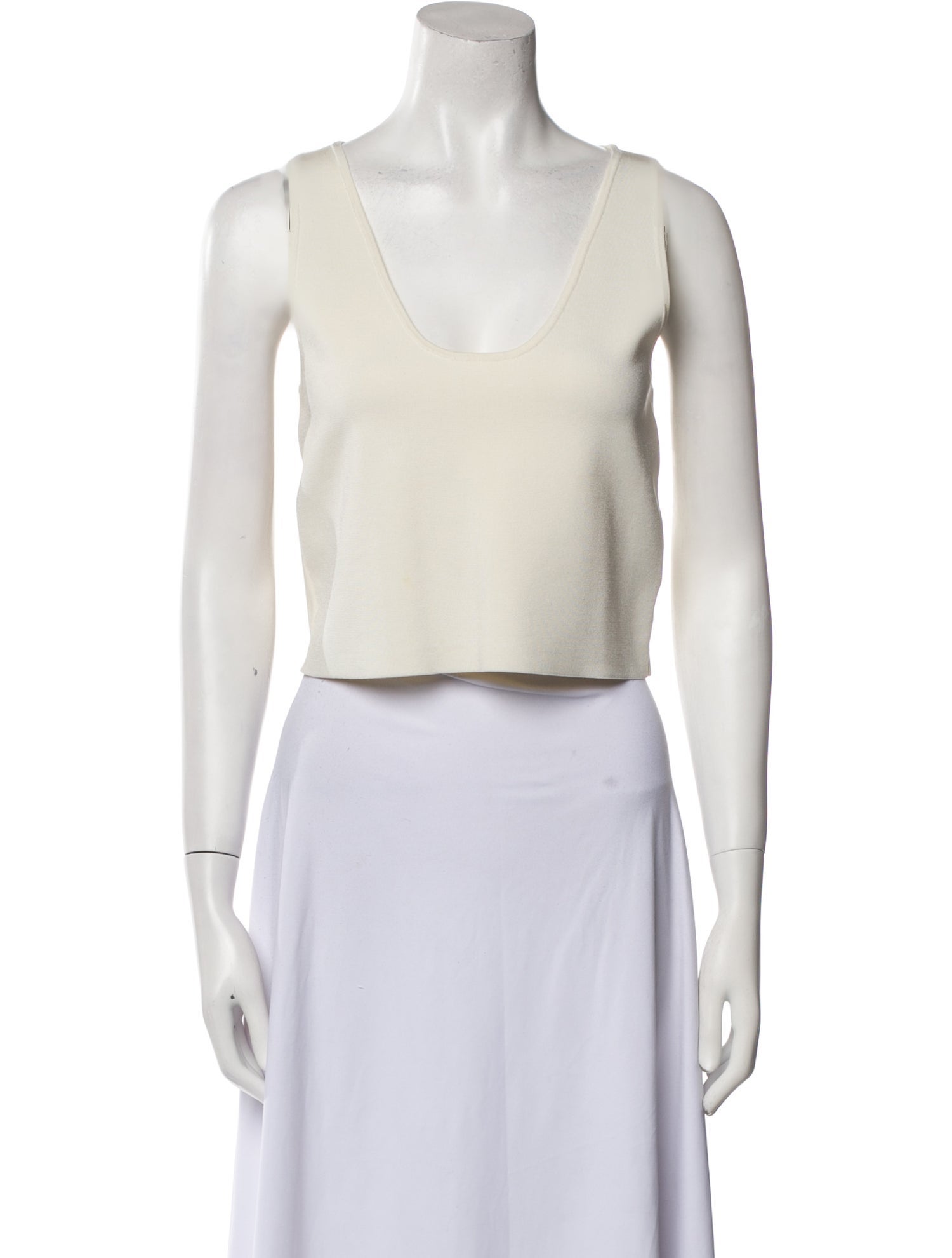 A.L.C. Scoop Neck Sleeveless Crop Top