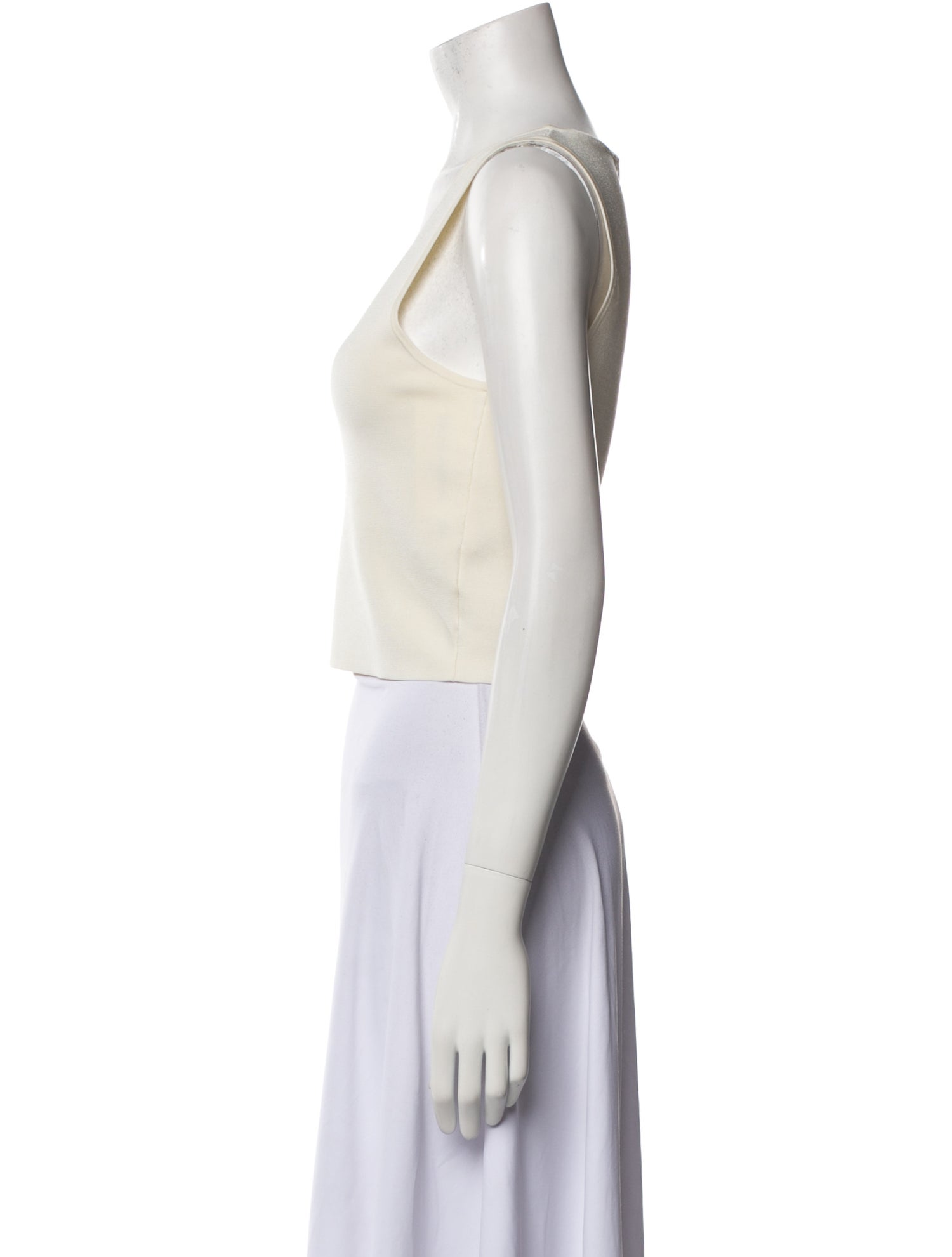 A.L.C. Scoop Neck Sleeveless Crop Top
