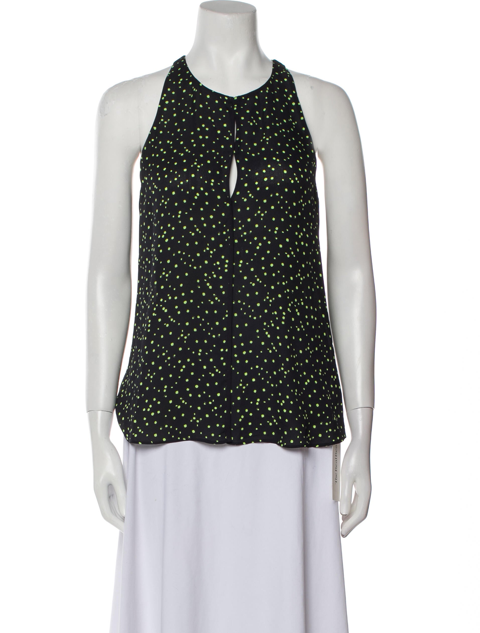 A.L.C. Silk Polka Dot Print Blouse