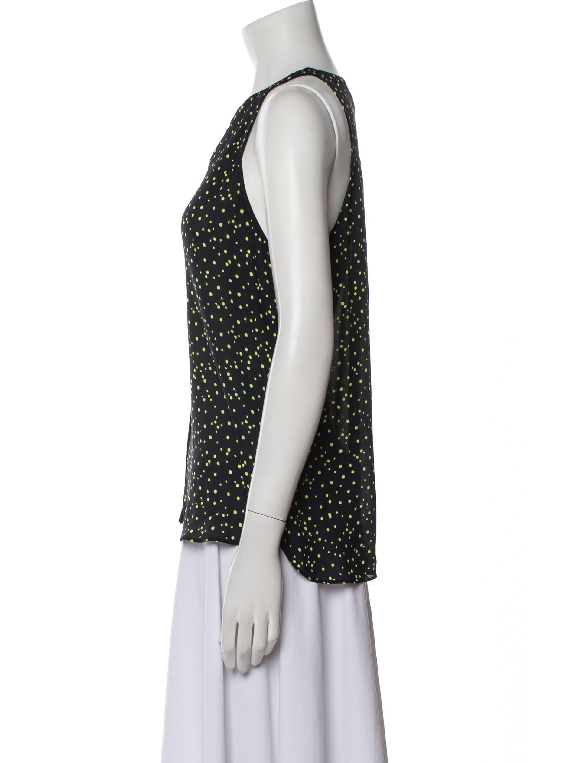 A.L.C. Silk Polka Dot Print Blouse