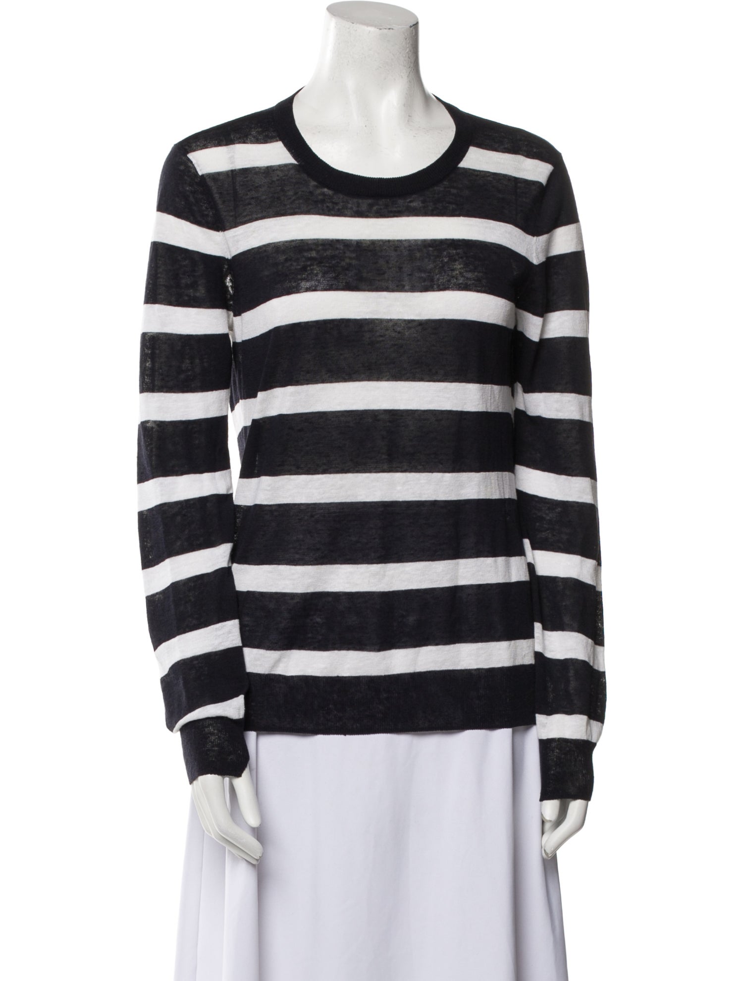 A.L.C. Striped Scoop Neck Sweater