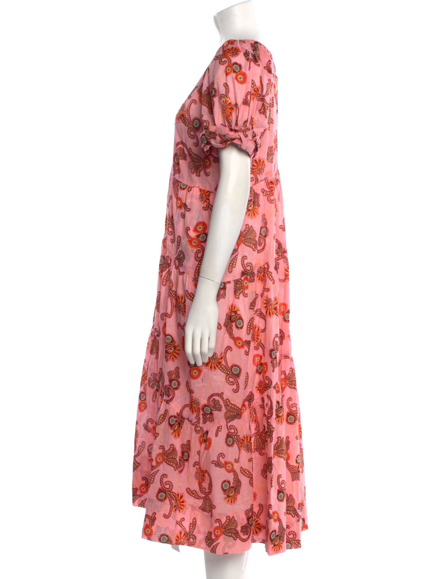 A.L.C. Floral Print Midi Length Dress