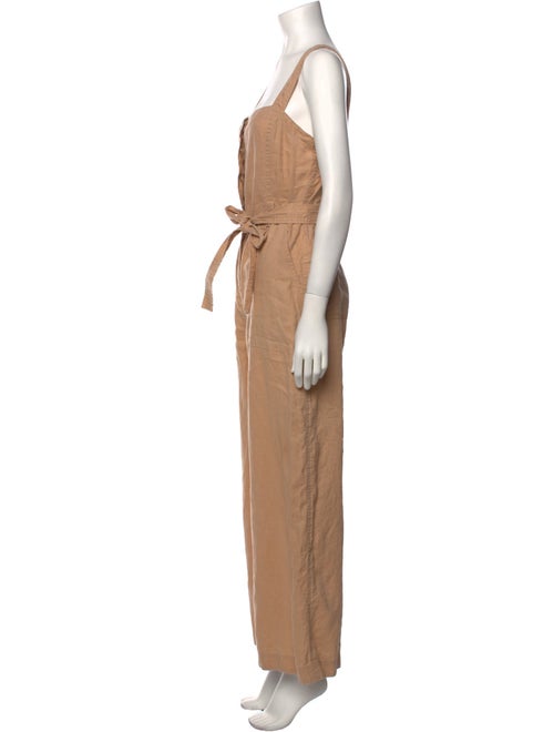 A.L.C. Linen Square Neckline Jumpsuit