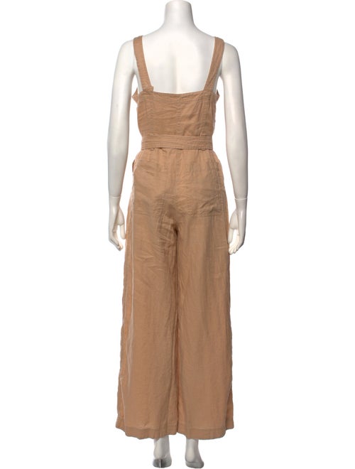 A.L.C. Linen Square Neckline Jumpsuit
