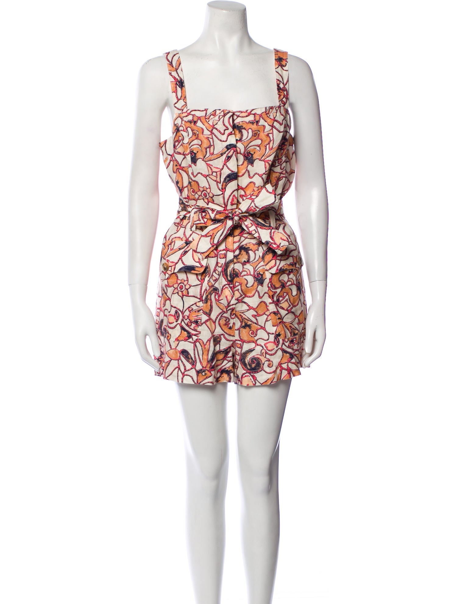 A.L.C. Linen Printed Romper