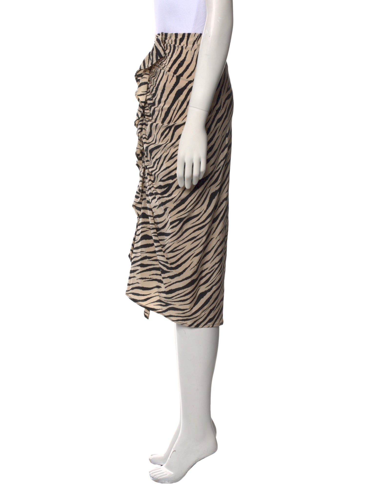 A.L.C. Silk Midi Length Skirt