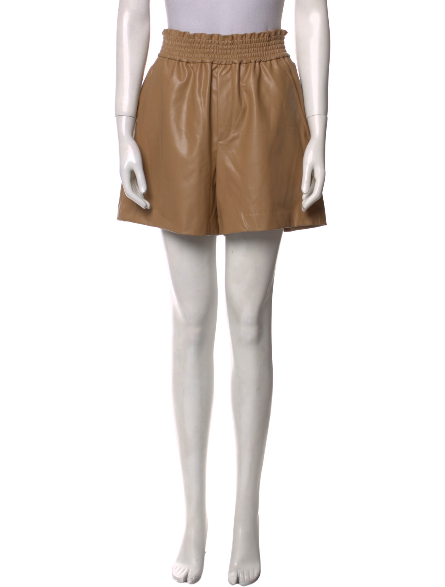 A.L.C. Faux Leather Knee-Length Shorts