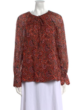 A.L.C. Silk Printed Blouse