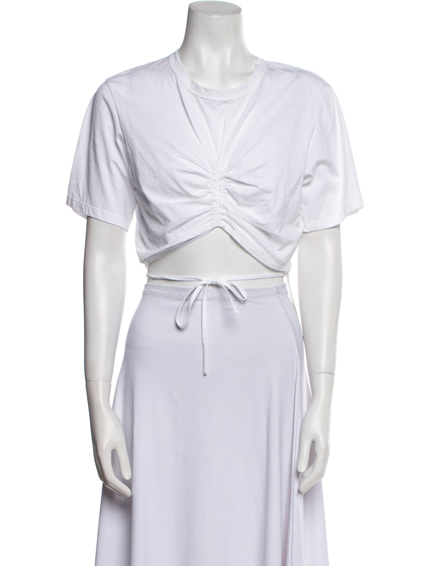 A.L.C. V-Neck Short Sleeve Crop Top