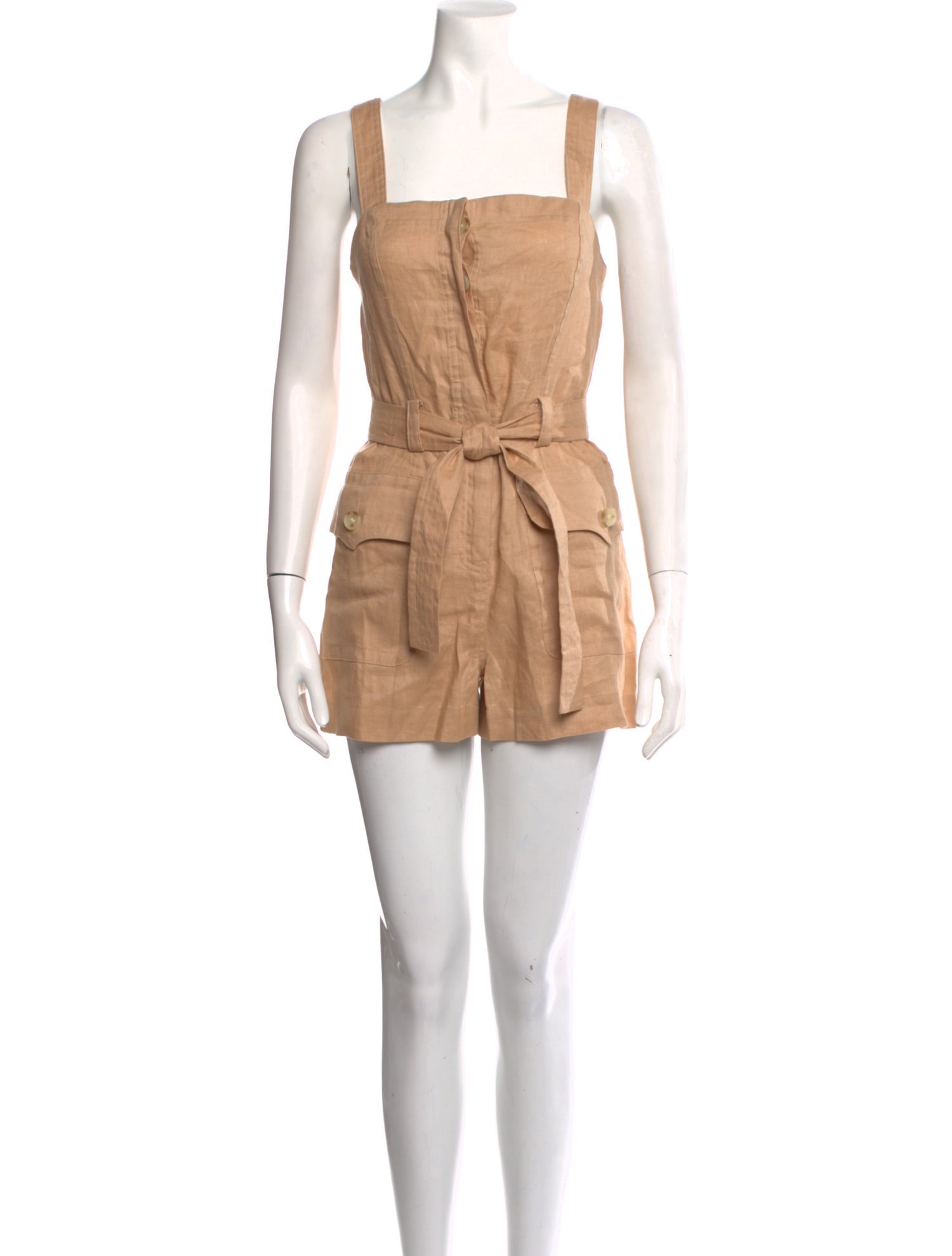 A.L.C. Linen Square Neckline Romper w/ Tags