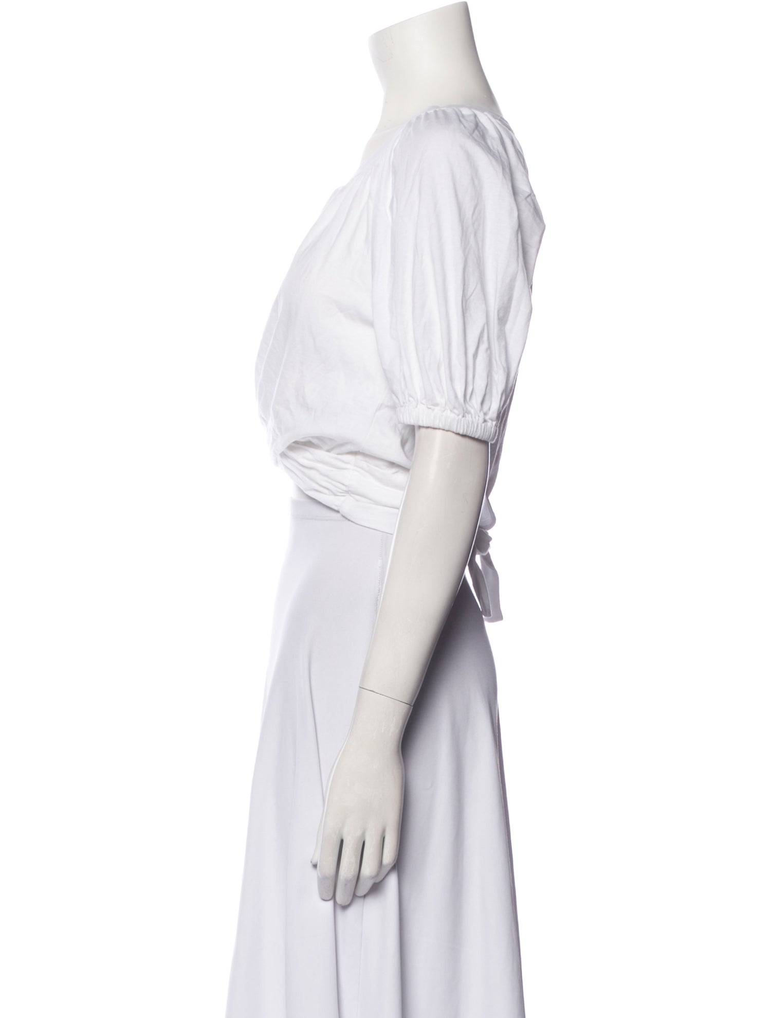 A.L.C. Scoop Neck Short Sleeve Crop Top