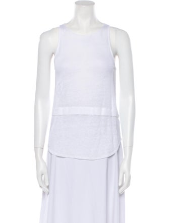 A.L.C. Linen Crew Neck Top