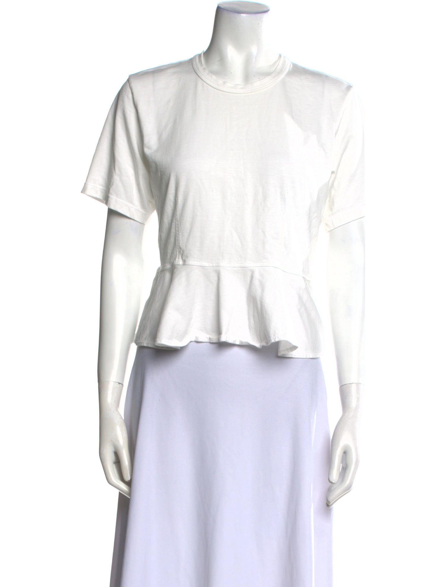 A.L.C. Crew Neck Short Sleeve Crop Top