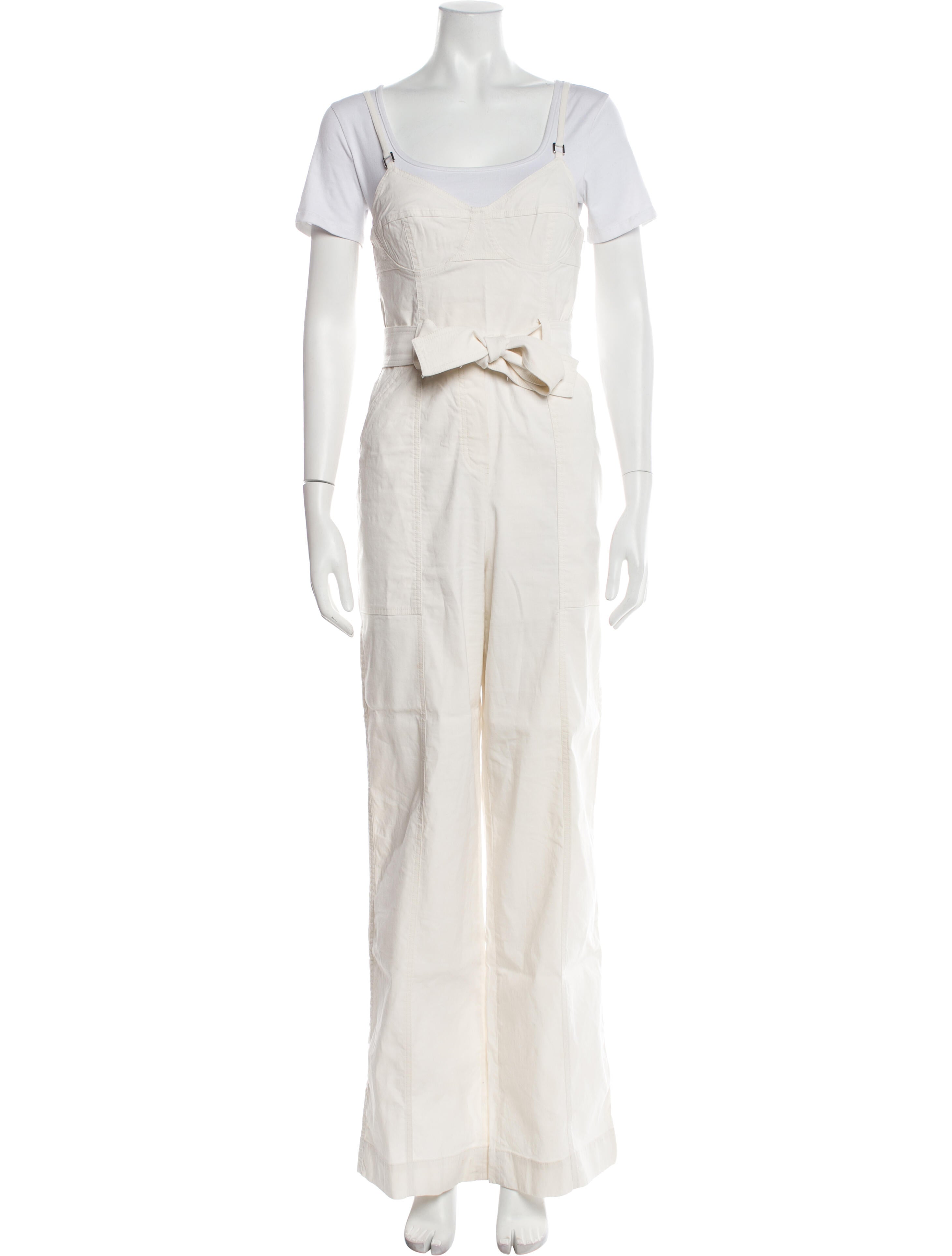 A.L.C. Linen Scoop Neck Jumpsuit