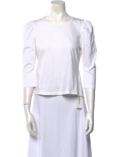 A.L.C. Scoop Neck Three-Quarter Sleeve Crop Top