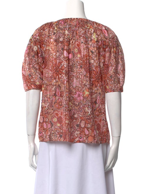 A.L.C. Printed V-Neck Blouse