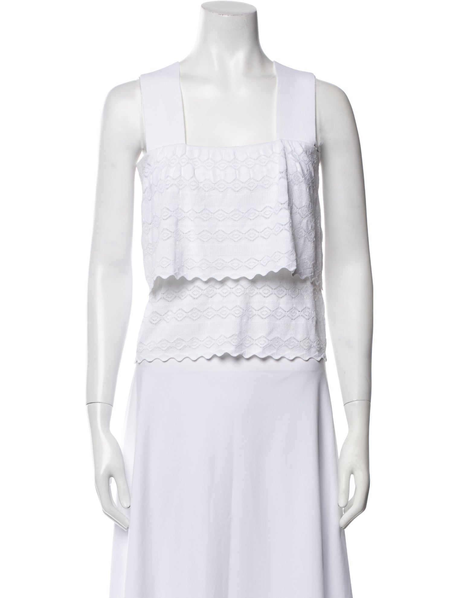 A.L.C. Square Neckline Sleeveless Crop Top