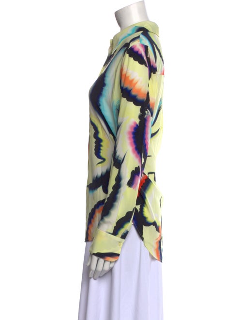 A.L.C. Silk Printed Button-Up Top