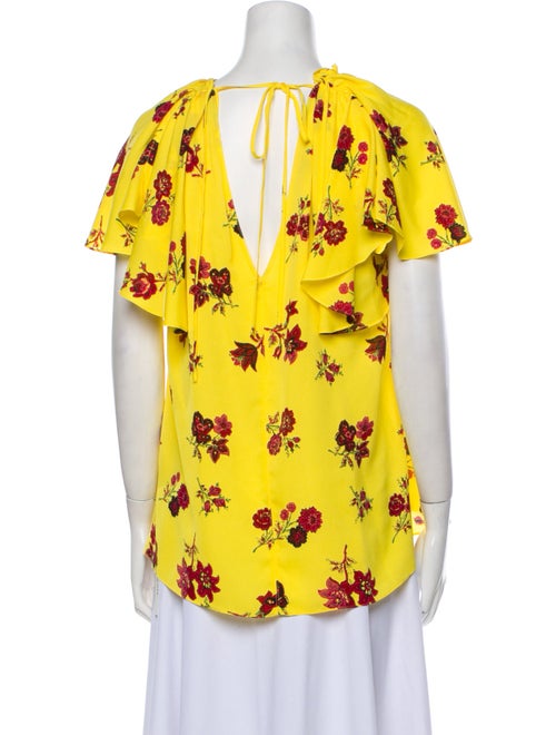 A.L.C. Silk Floral Print Blouse