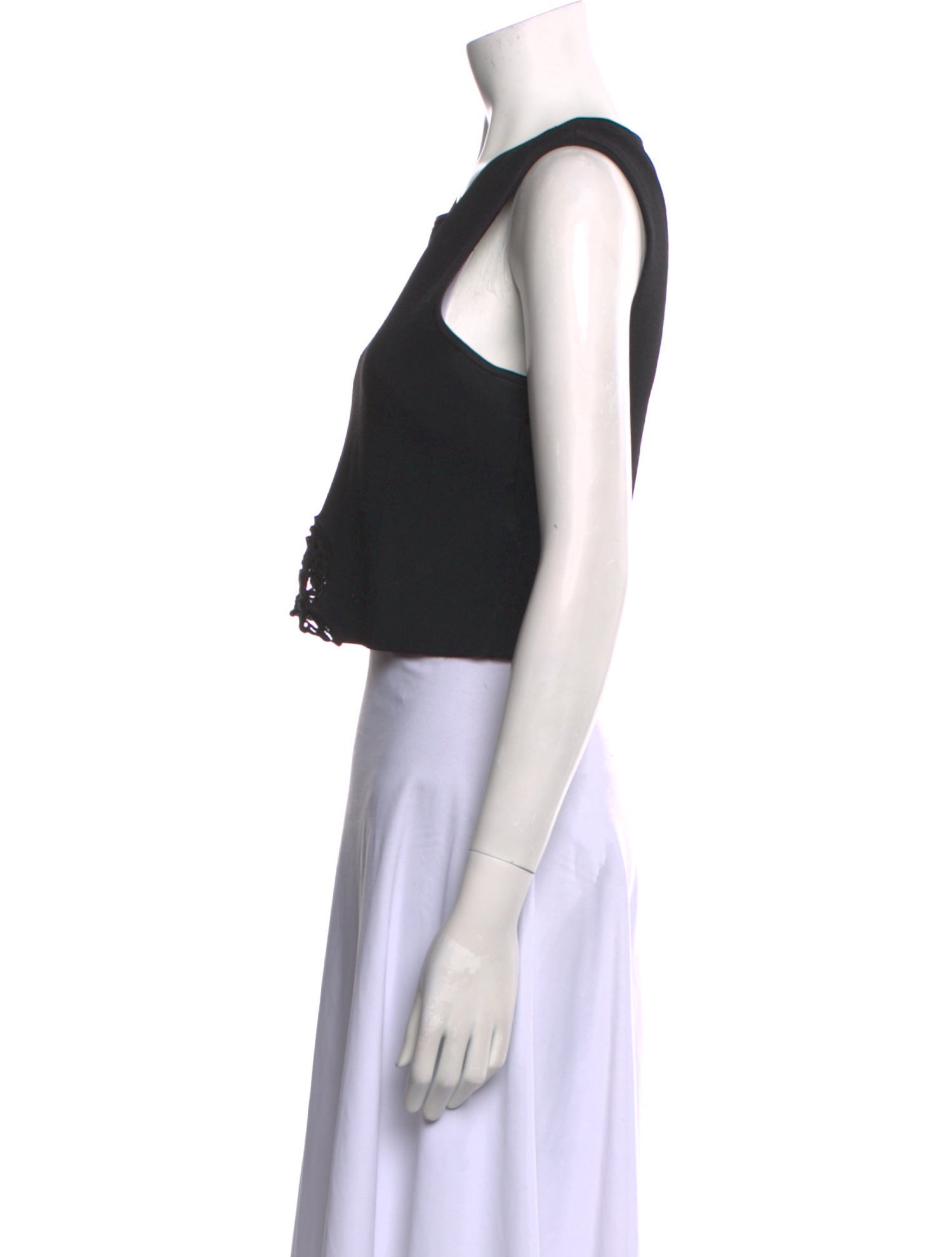 A.L.C. Scoop Neck Sleeveless Crop Top