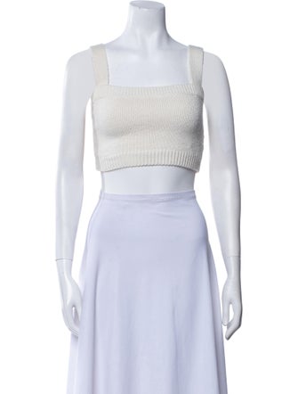 A.L.C. Square Neckline Sleeveless Crop Top