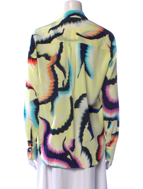 A.L.C. Silk Printed Button-Up Top