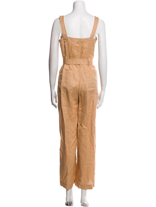 A.L.C. Linen Square Neckline Jumpsuit