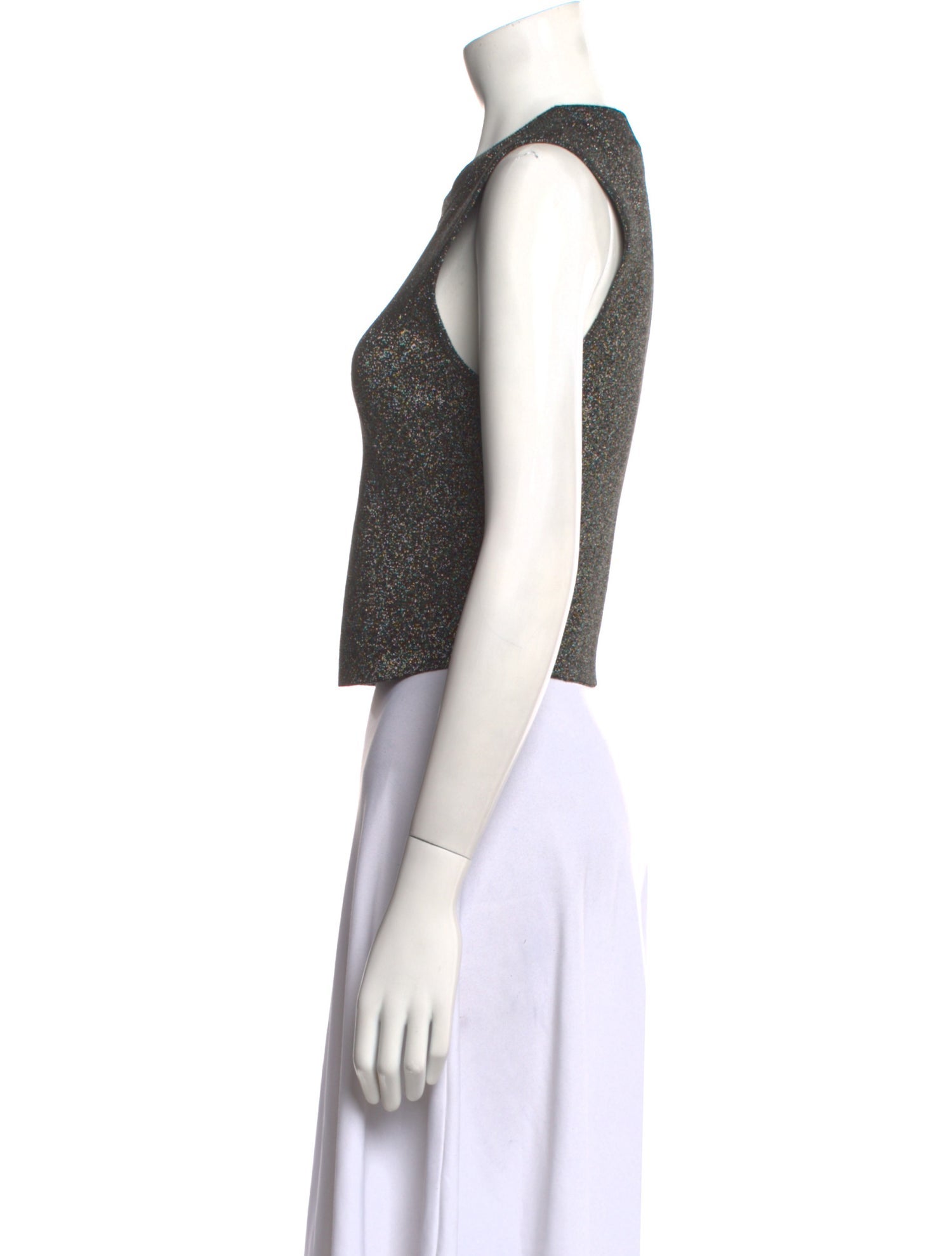 A.L.C. Crew Neck Sleeveless Crop Top