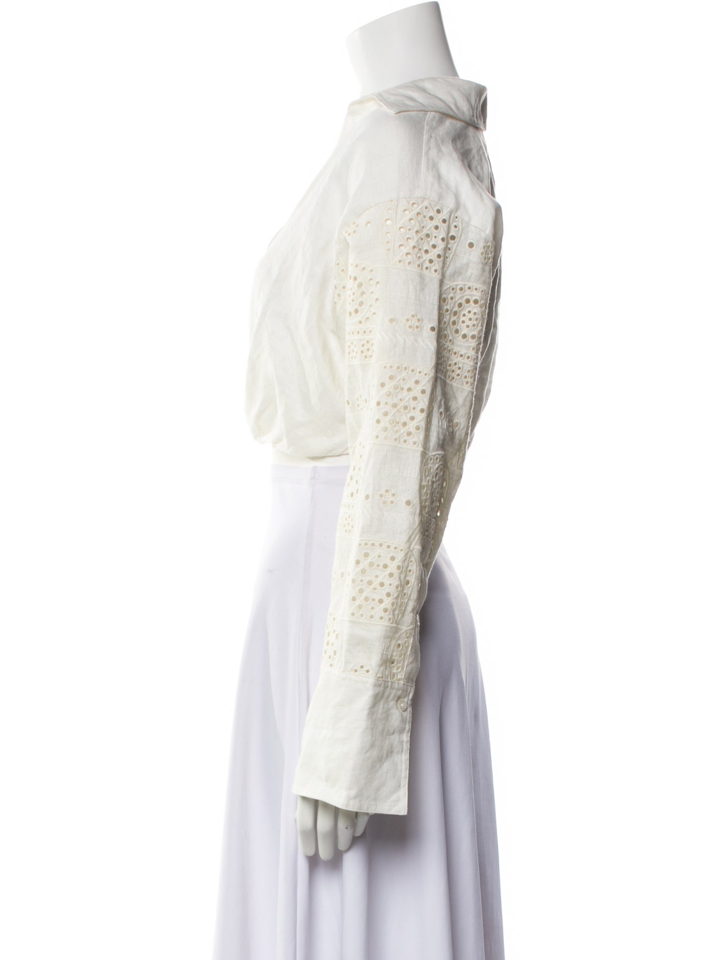 A.L.C. Linen V-Neck Crop Top
