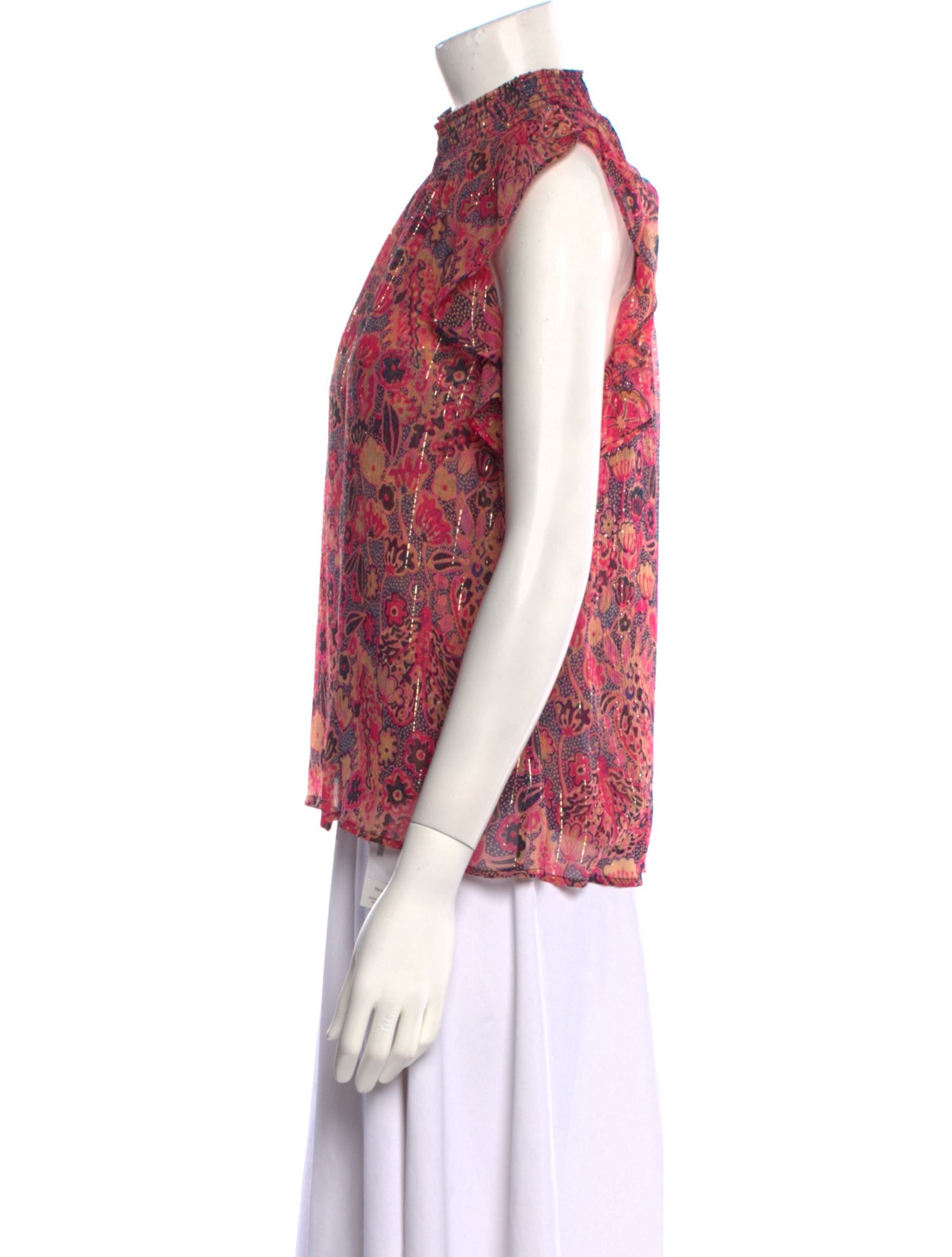 A.L.C. Silk Floral Print Blouse