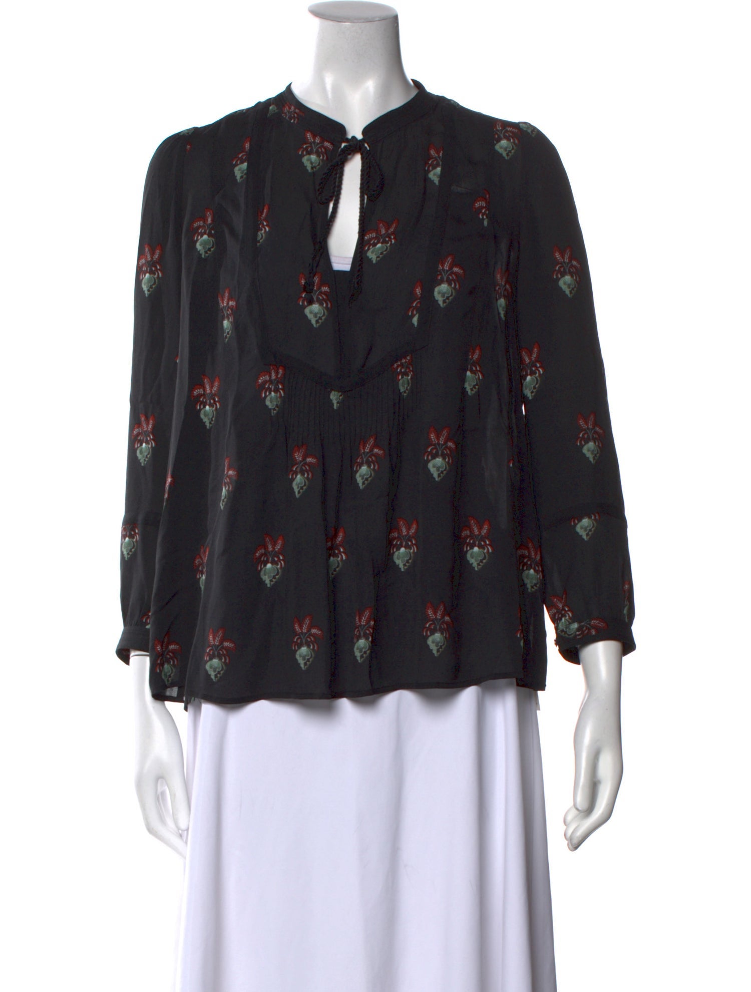 A.L.C. Silk Floral Print Blouse