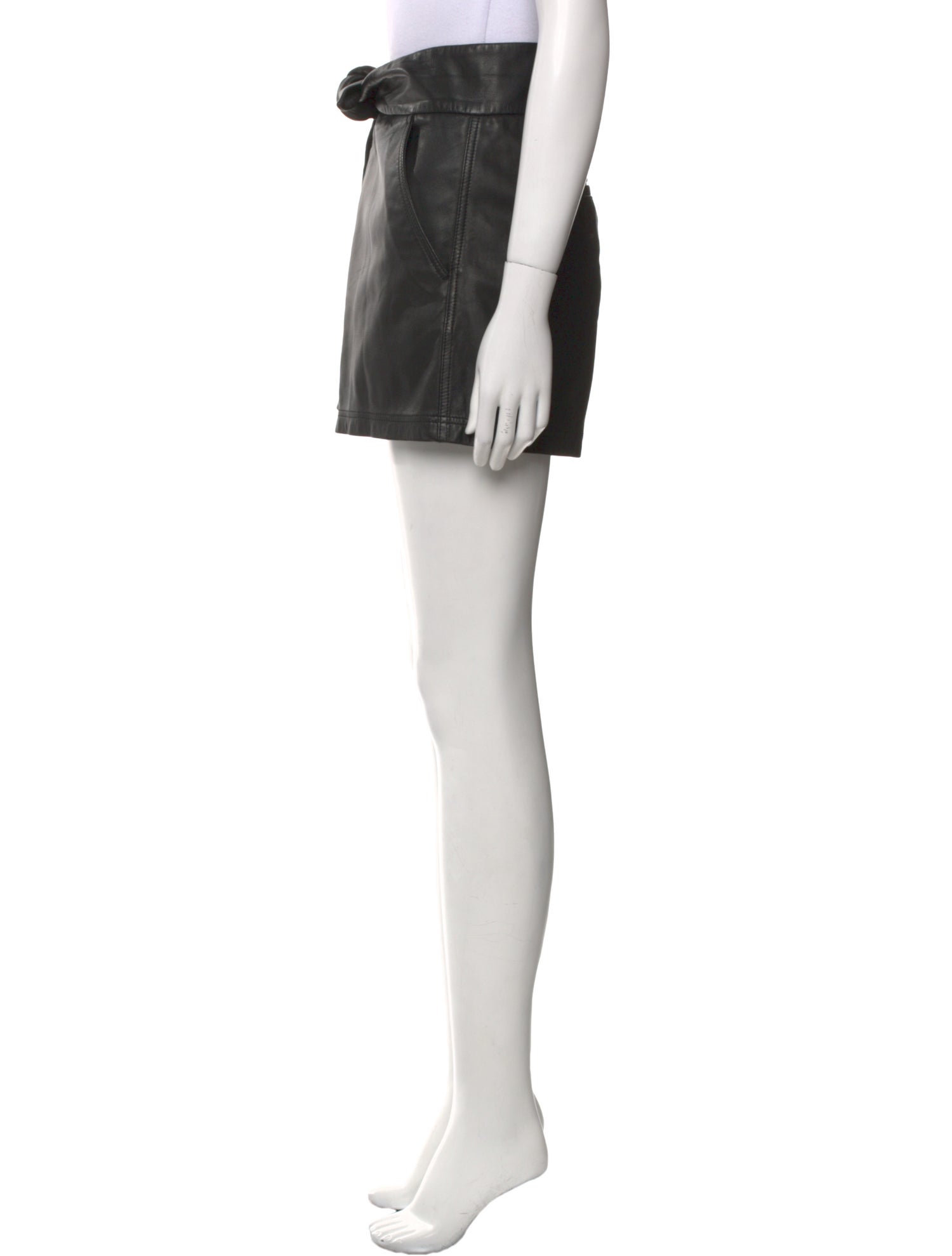 A.L.C. Leather Mini Shorts