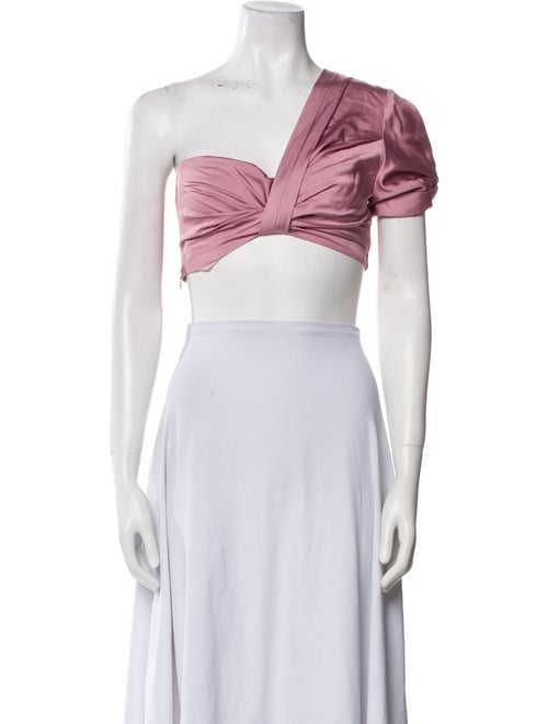 A.L.C. One-Shoulder Short Sleeve Crop Top