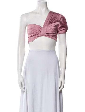 A.l.c. Tops One-Shoulder Short Sleeve Crop Top XS