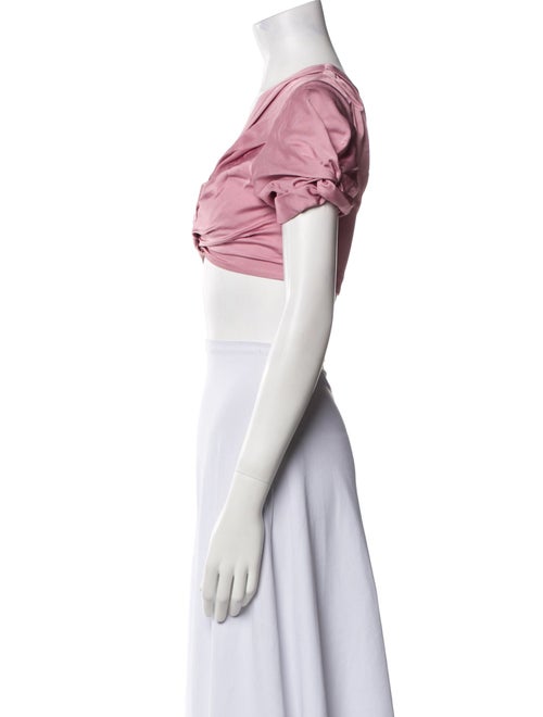 A.L.C. One-Shoulder Short Sleeve Crop Top