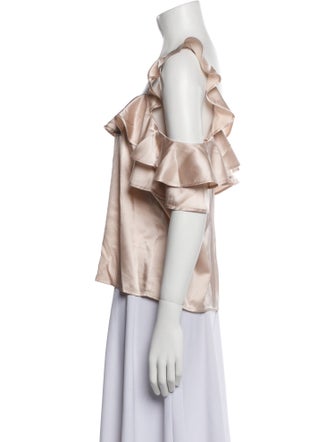 A.L.C. Silk Square Neckline Blouse