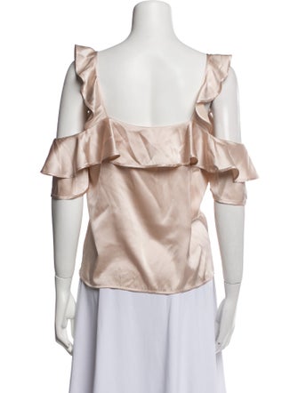 A.L.C. Silk Square Neckline Blouse