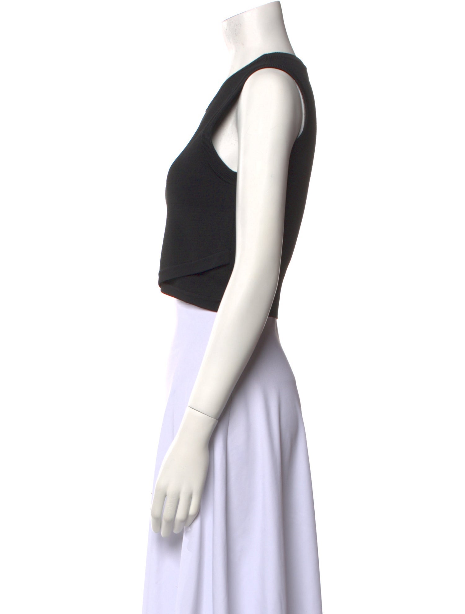 A.L.C. Crew Neck Sleeveless Crop Top