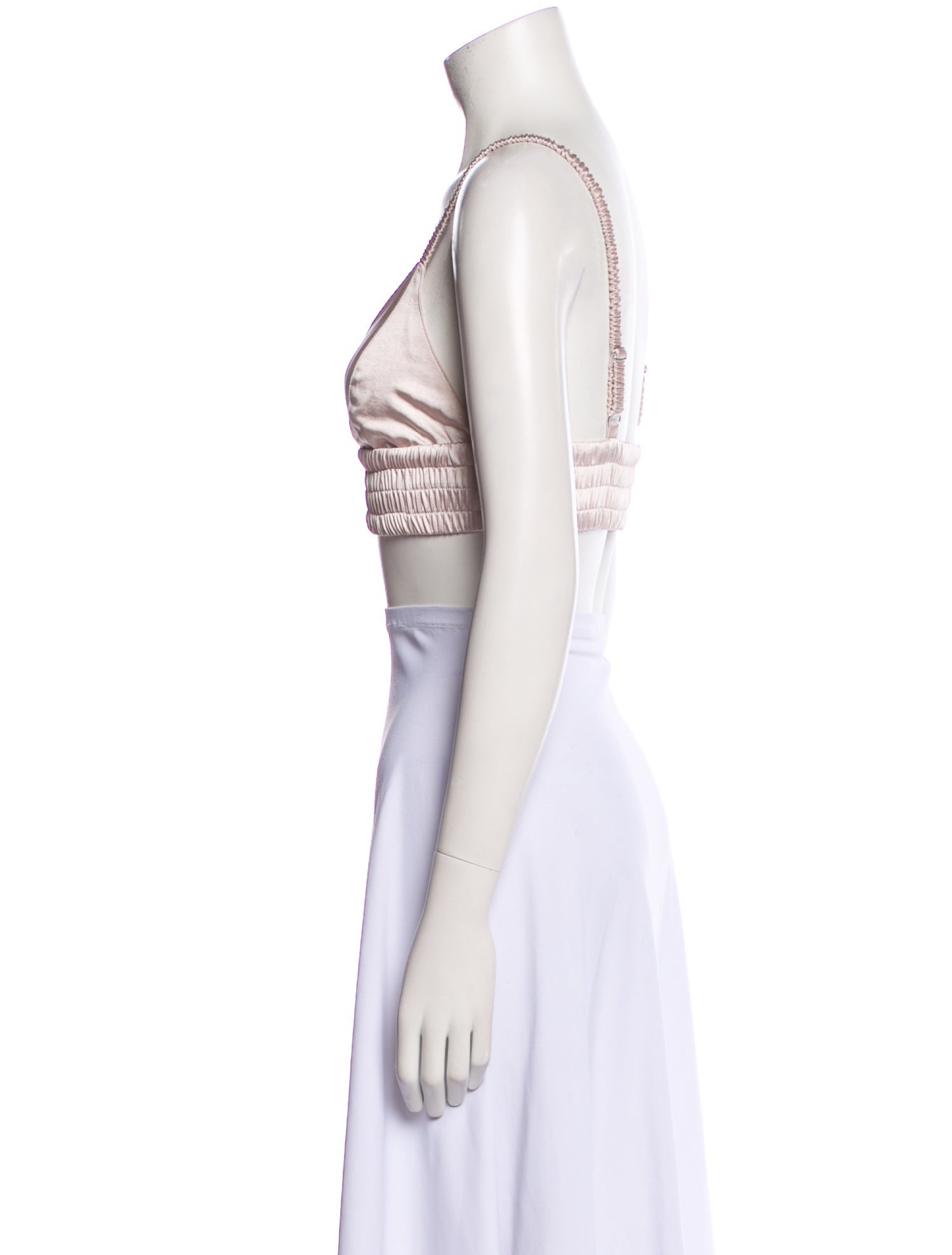 A.L.C. Plunge Neckline Sleeveless Crop Top