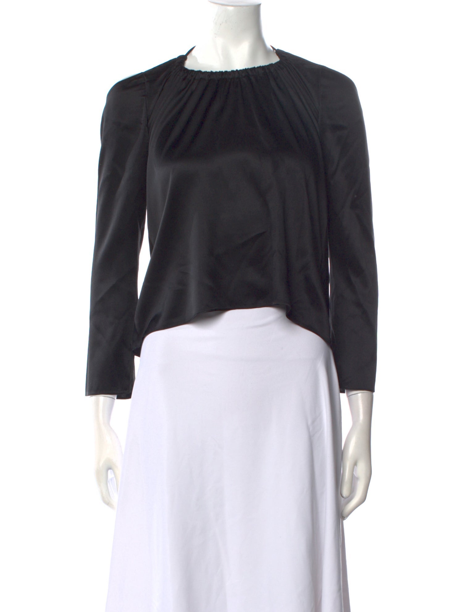 A.L.C. Silk Halterneck Crop Top