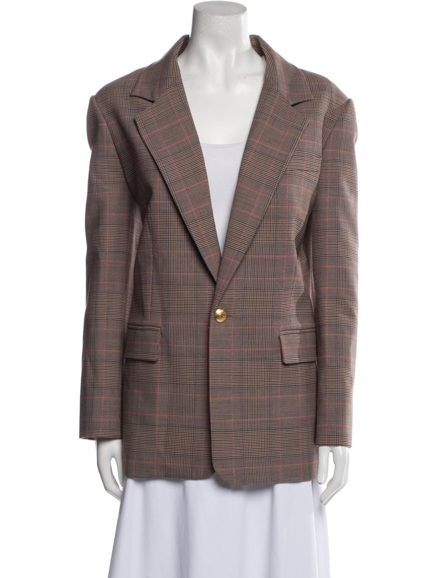 A.L.C. Plaid Print Blazer