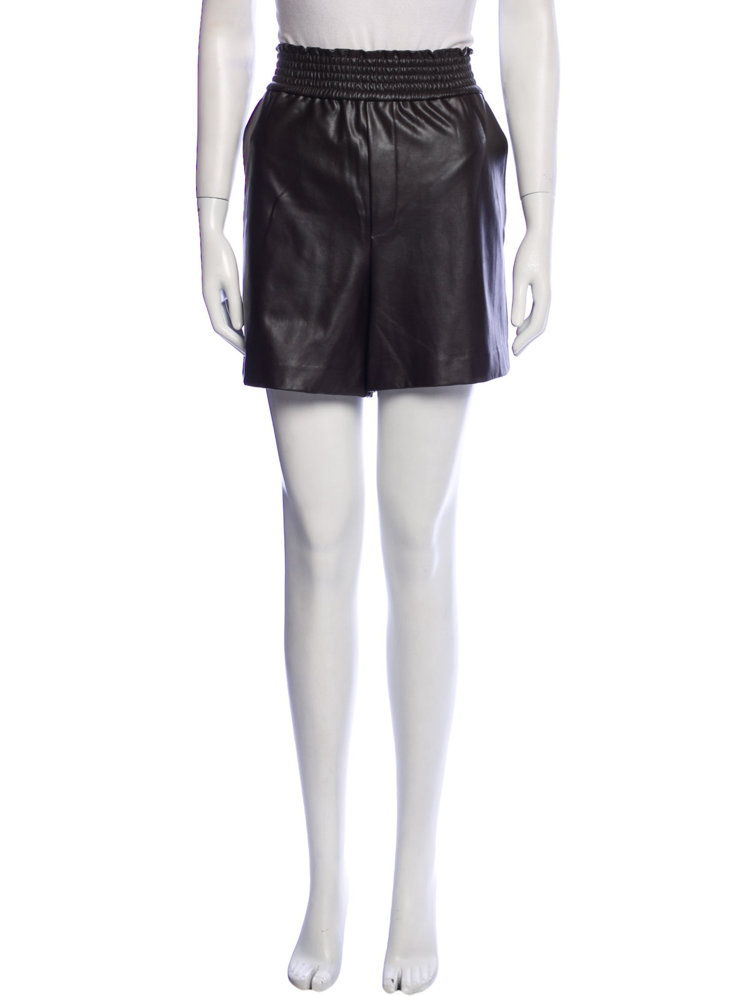 A.L.C. Faux Leather Mini Shorts