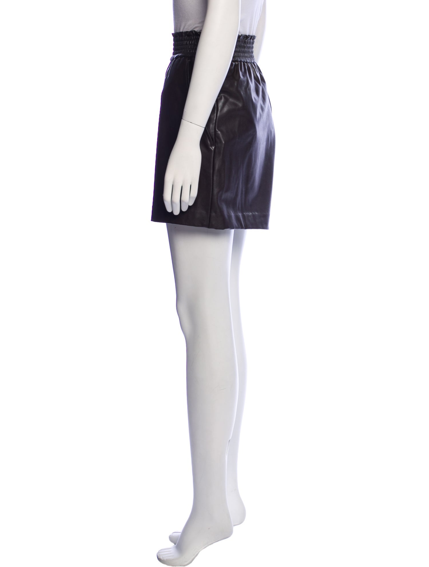A.L.C. Faux Leather Mini Shorts