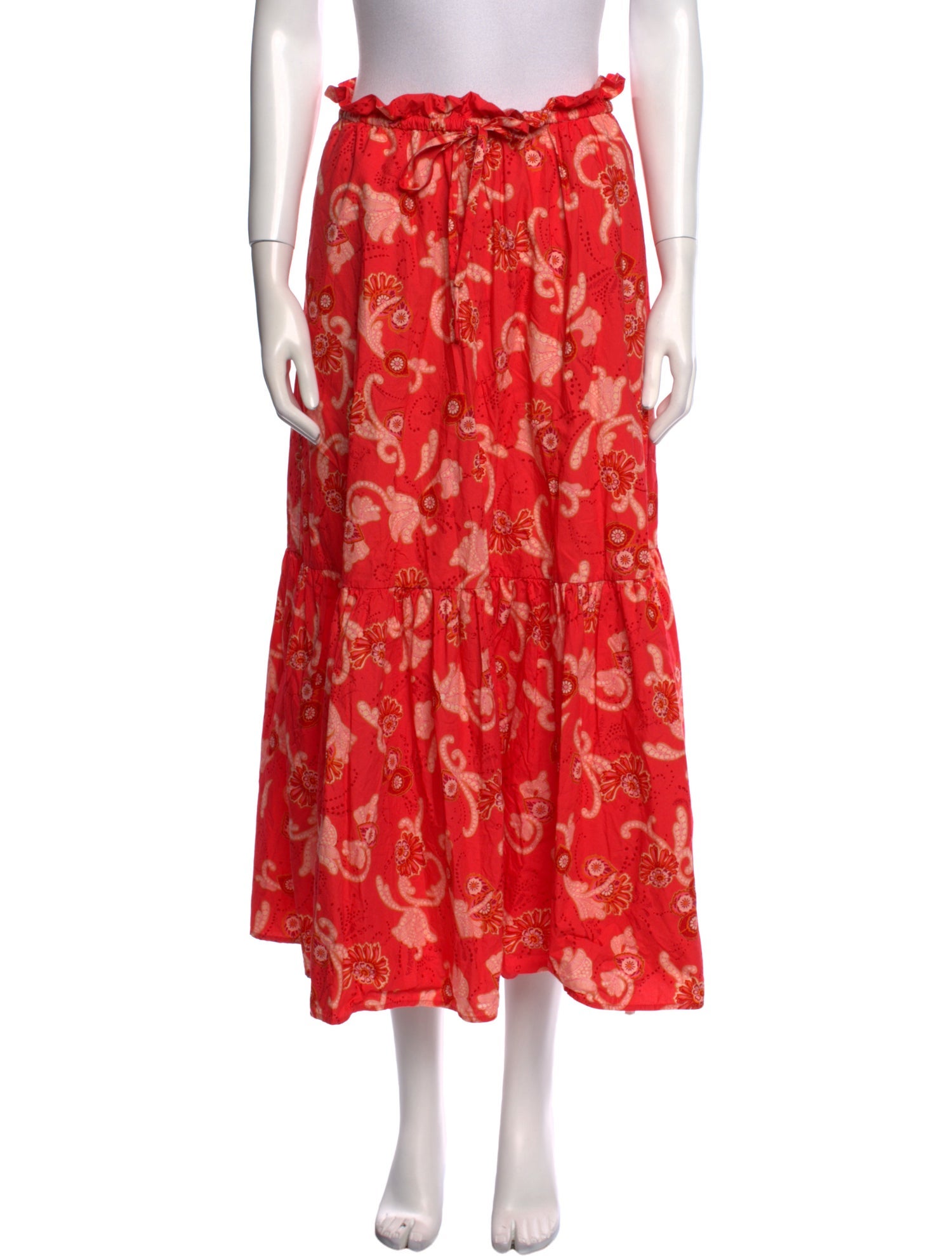 A.L.C. Floral Print Midi Length Skirt
