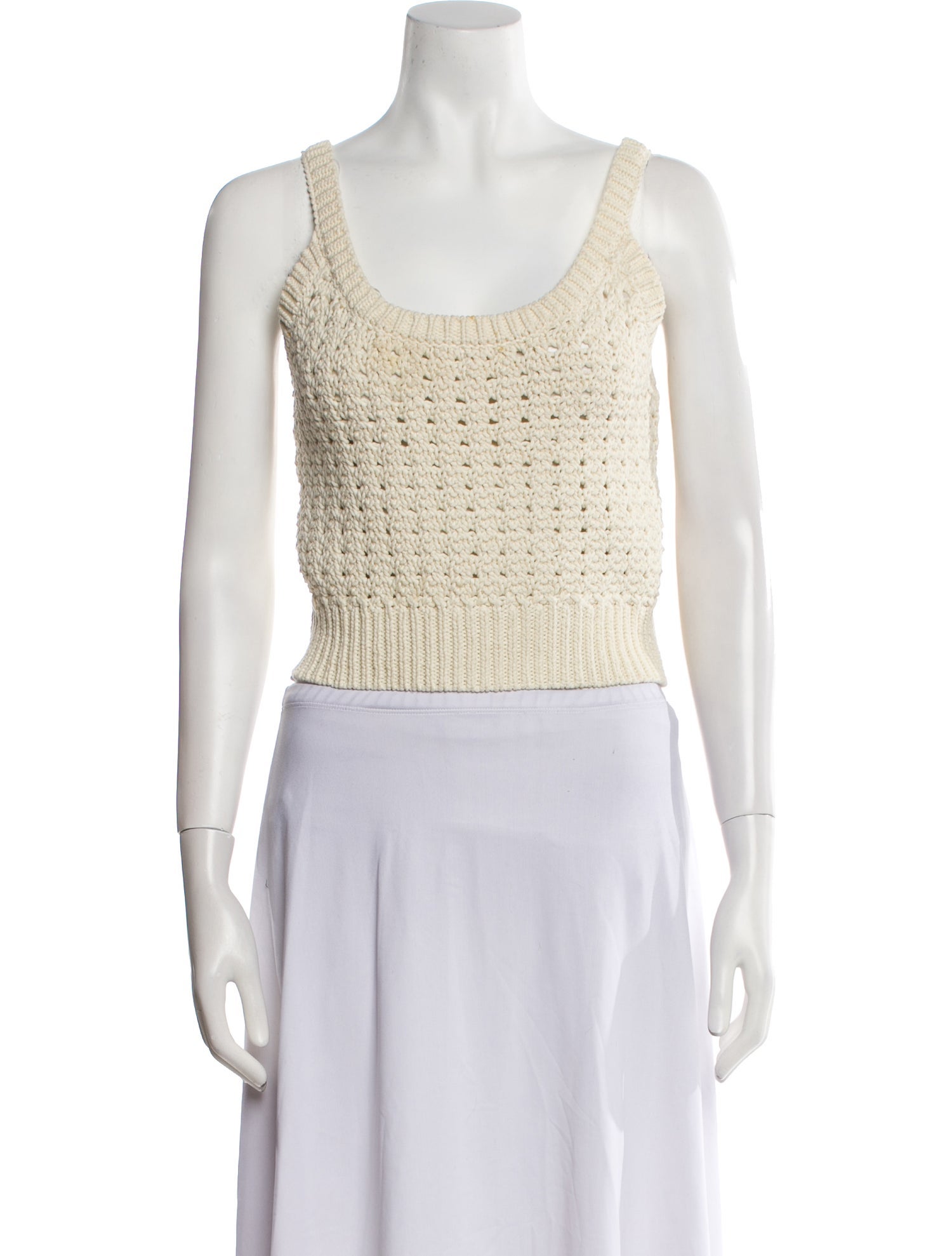 A.L.C. Scoop Neck Sleeveless Crop Top