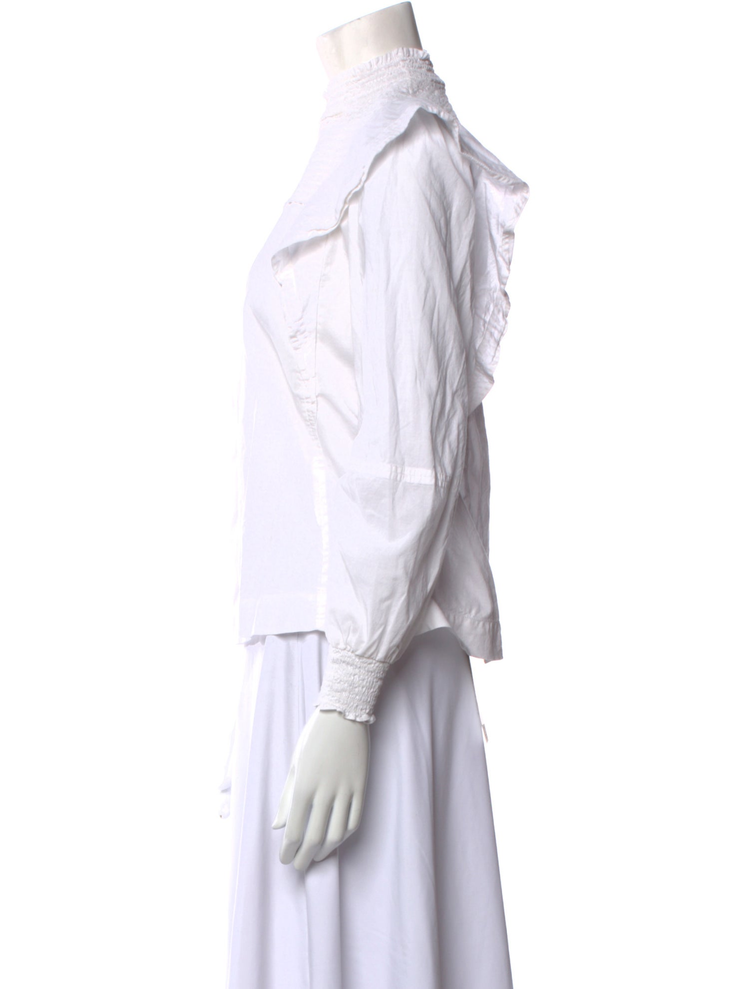 A.L.C. Mock Neck Three-Quarter Sleeve Blouse