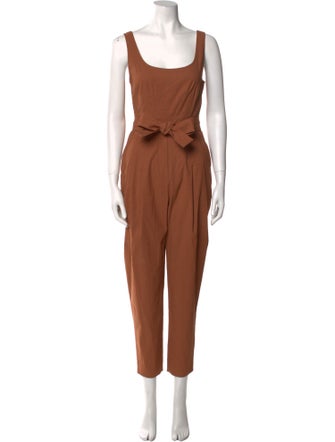 A.L.C. Linen Scoop Neck Jumpsuit